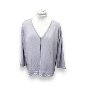 Norton McNaughton Vintage Women’s Single Button Lavender Cardigan Sweater XL